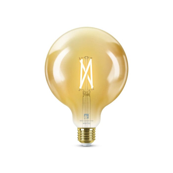 4lite 7W WiZ Connected G125 E27 Filament Bulb Amber Wi-Fi BLE - 4L1-8047, Image 1 of 2