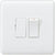 Knightsbridge Curved Edge 13A Switched Fused Spur Unit with Flex Outlet from Base - White - CU6300F