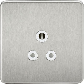 MLA Knightsbridge 5A UnSocket Brushed Chrome W/White Insert - SF5ABCW
