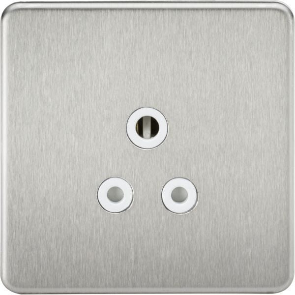 MLA Knightsbridge 5A UnSocket Brushed Chrome W/White Insert - SF5ABCW, Image 1 of 1