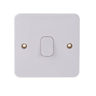 Schneider LWM 20AX Double Pole Switch with LED Grid mod White - GGBL2011