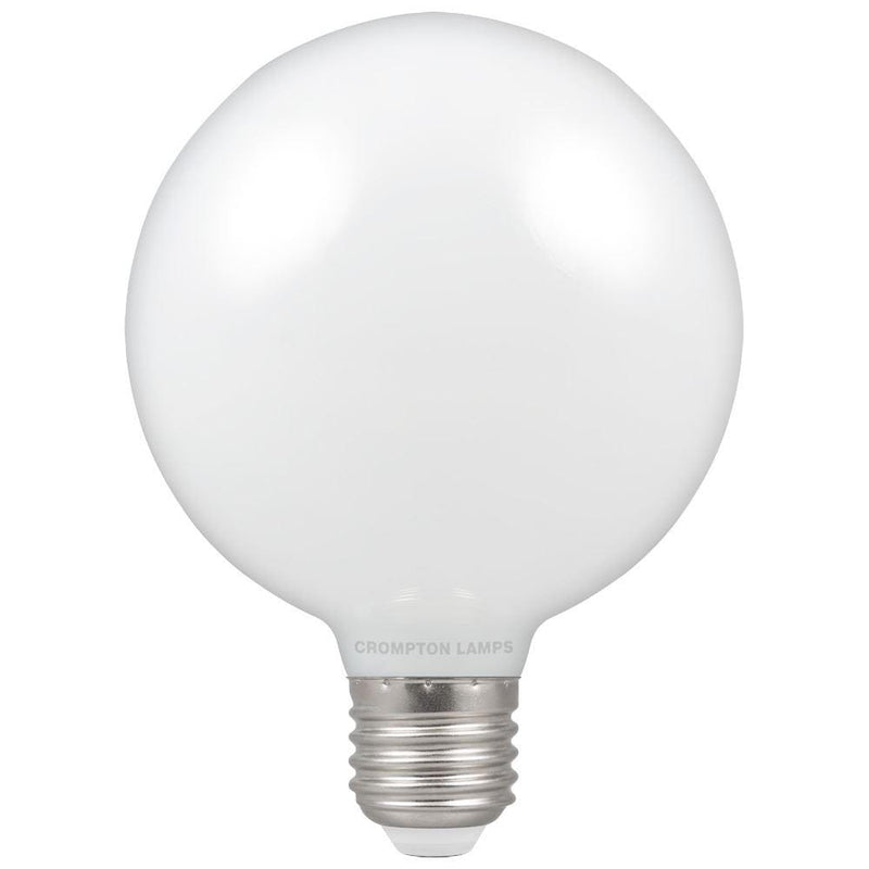 Crompton LED Globe ES E27 G95 Opal 9W Dimmable - Warm White, Image 1 of 1