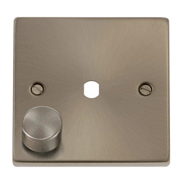 Click Scolmore Deco 1 Gang 650W Max 1 Unfurnished Dimmer Plate and Knob  - VPSC140PL, Image 1 of 1