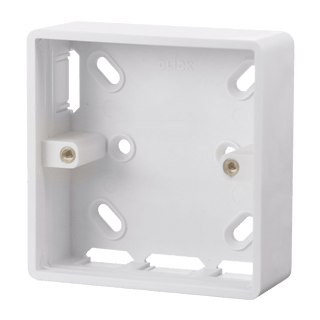 Click Scolmore Mode 1 Gang 29mm PVC Pattress Box Polar White - CMA230