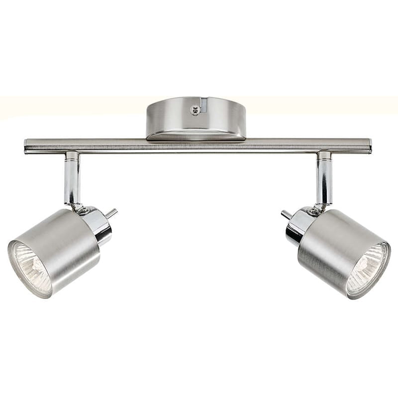 Philips Meranti 2x GU10 Ceiling Spotlight Bar Matt Chrome - 50312/17/E7, Image 1 of 1