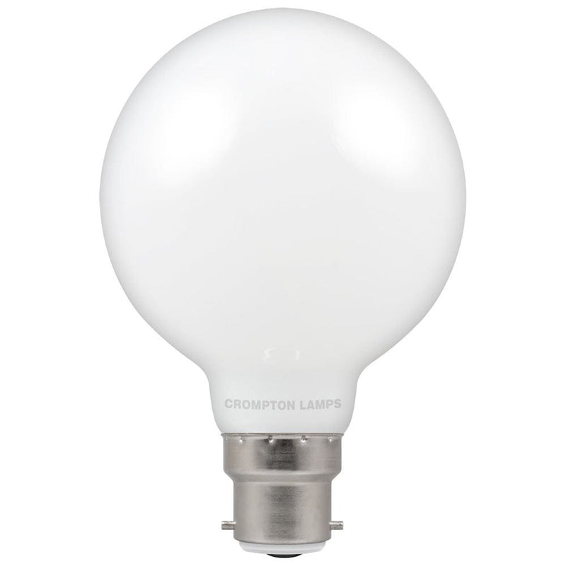 Crompton LED Globe BC B22 G80 Opal 7W Dimmable - Warm White