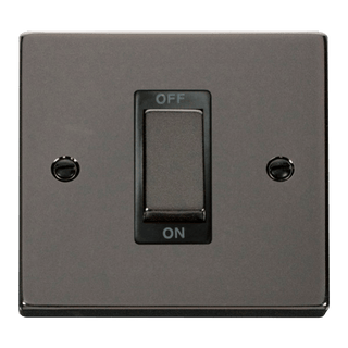 Click Scolmore Deco Ingot 1 Gang 45A 2 Pole Switch - VPBN500BK