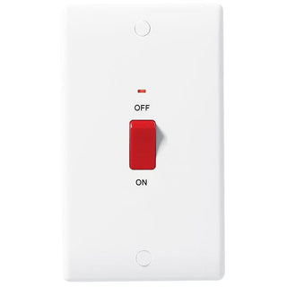BG Nexus White Double Pole Switch with Indicator 45A - 872