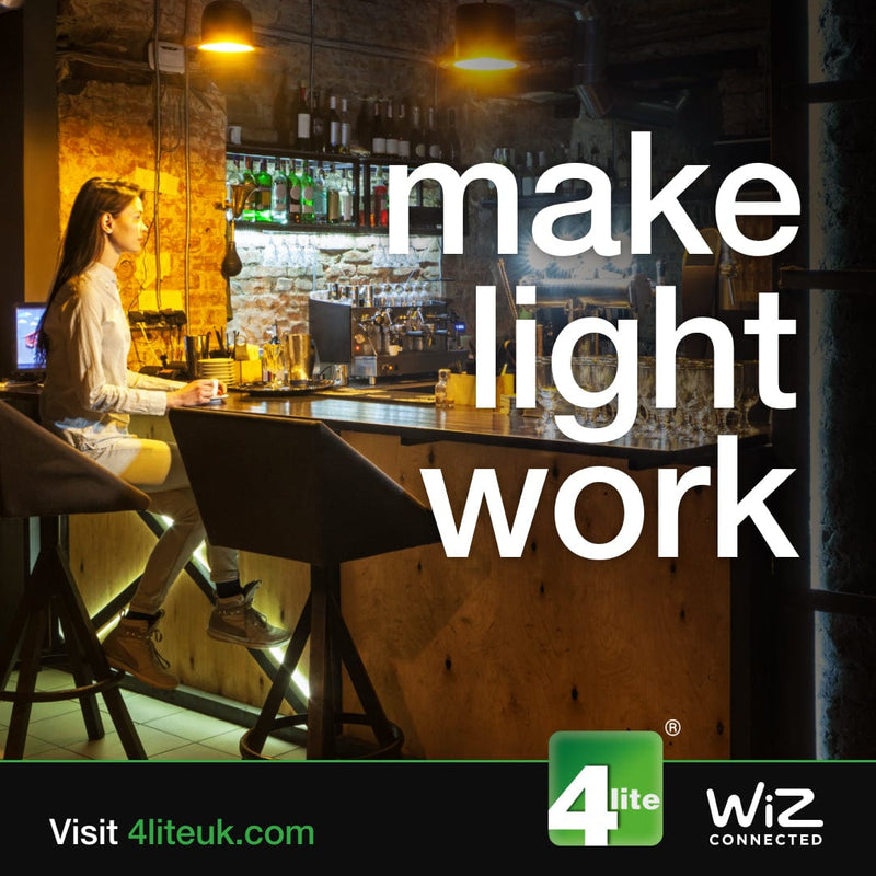 4Lite WiZ Connected SMART LED Decorative Single Black Pendant with Pear shape Cage and ST64 Amber Lamp WiFi - 4L1-7014, Image 7 of 10