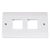 Click Scolmore MiniGrid Double Switch Plate 4 Gang Aperture White - CMA404