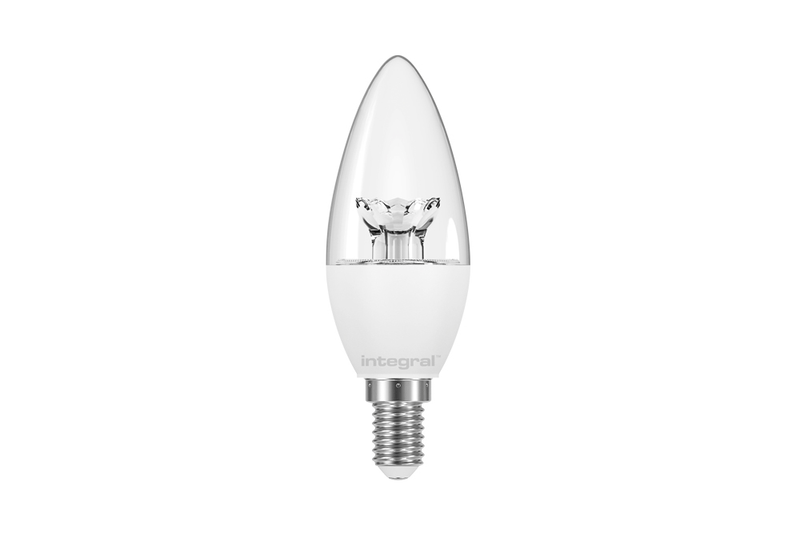 Integral 5.5W LED SES/E14 Candle Warm White 240° Clear - ILCANDE14NC019, Image 1 of 1