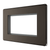 BG Flat Plate Black Nickel 4 Mod Rect Front Plate - FBNEMR4