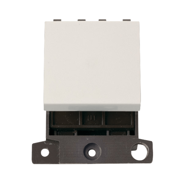 Click Scolmore MiniGrid 250V 20A 2 Way Switch Module Polar White - MD024PW, Image 1 of 1