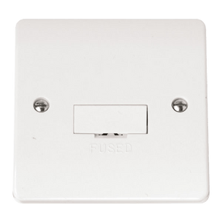 Click Scolmore Mode 3A 1 Gang Un-Switched Fused Spur Polar White - CMA649
