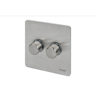 Schneider USFP 2G 2W 250W/VA Dimmer - Stainless Steel - GU6422CSS