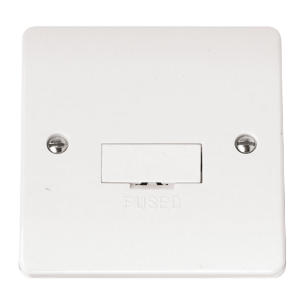 Click Scolmore Mode 13A 1 Gang Un-Switched Fused Spur Polar White - CMA650, Image 1 of 1