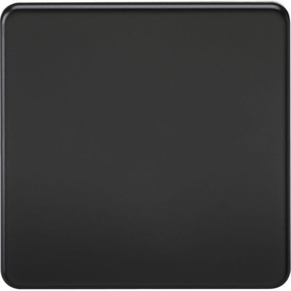 Knightsbridge Screwless 1G Blanking Plate - Matt Black - SF8350MB, Image 1 of 1
