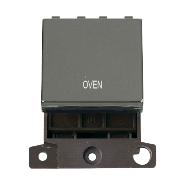 Click Scolmore MiniGrid 20A Double-Pole Ingot Oven Switch Black Nickel - MD022BN-OV, Image 1 of 1