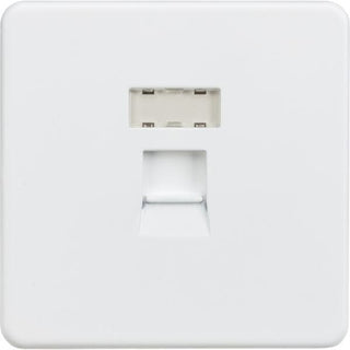 Knightsbridge Screwless RJ45 network outlet - Matt white - SFRJ45MW