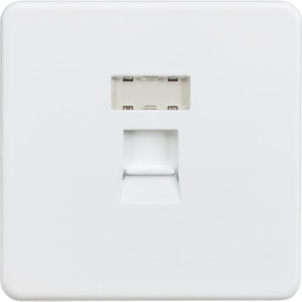 Knightsbridge Screwless RJ45 network outlet - Matt white - SFRJ45MW, Image 1 of 1