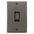 Click Scolmore Deco Ingot 2 Gang 45A 2 Pole Switch - VPBN502BK