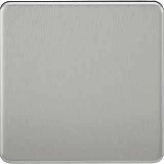 MLA Knightsbridge Screwless 1G Blanking Plate Brushed Chrome - SF8350BC