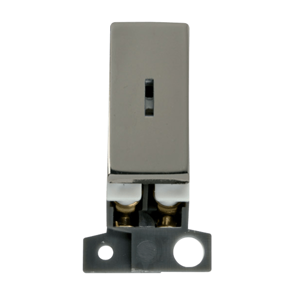 Click Scolmore MiniGrid 13A Double-Pole Key Switch Ingot Module Black Nickel - MD046BN, Image 1 of 1