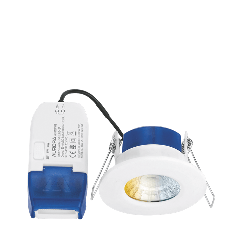 Aurora R6CS 6W-8W Dimmable Integrated LED Downlight on a white background