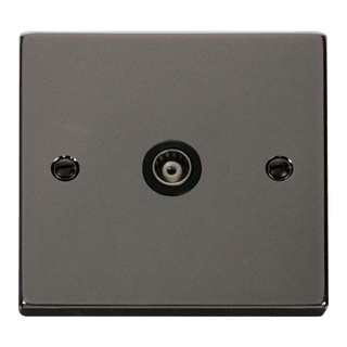 Click Scolmore Deco 1 Gang Isolated Co-Axial Socket - VPBN158BK