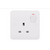 Schneider LWM 1G 13A Double Pole Switched Socket White - GGBL3010D