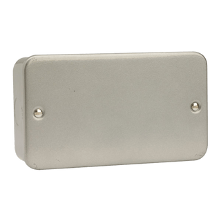 Click Scolmore Essentials Metal Clad 2 Gang Blank Plate - CL061