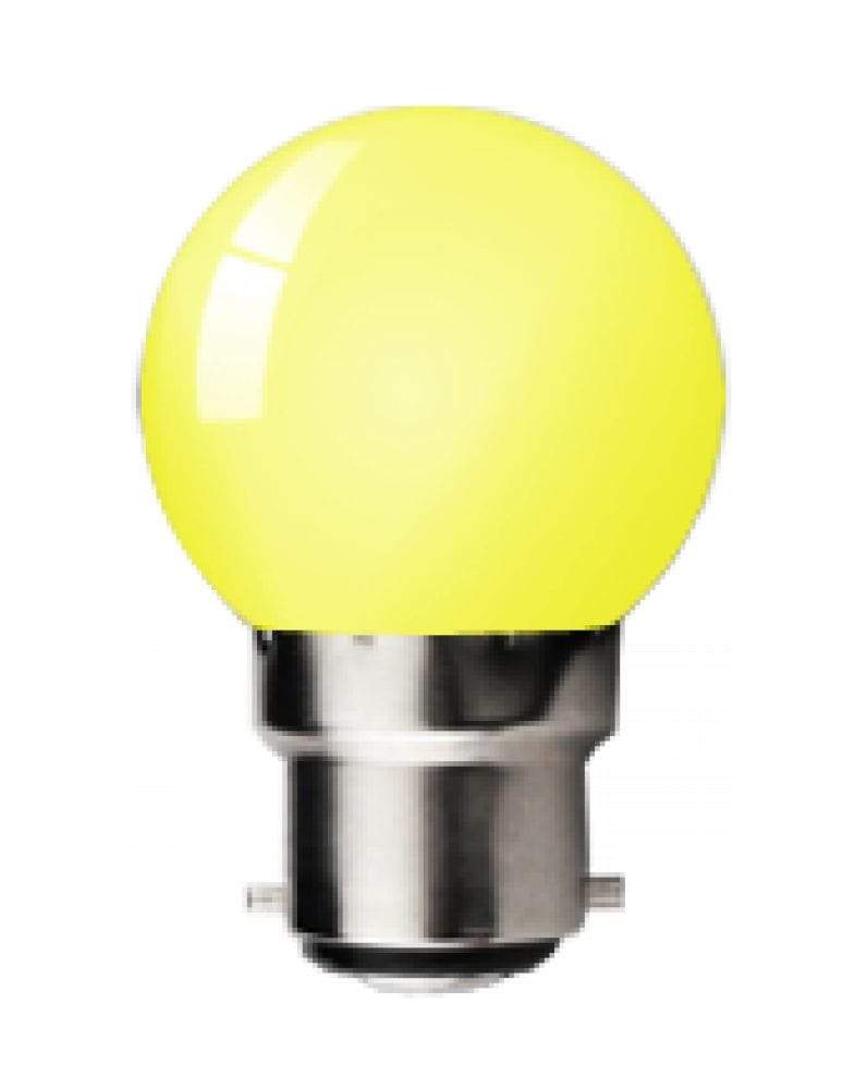 Kosnic 1W LED BC/B22 Golf Ball Yellow - KLED01GLF/B22-YELLOW, Image 1 of 1