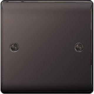 BG Nexus Metal Black Nickel Single Blank Plate - NBN94