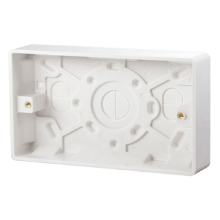 Click Scolmore Mode 2 Gang 25mm Pattress Box Polar White - CMA082