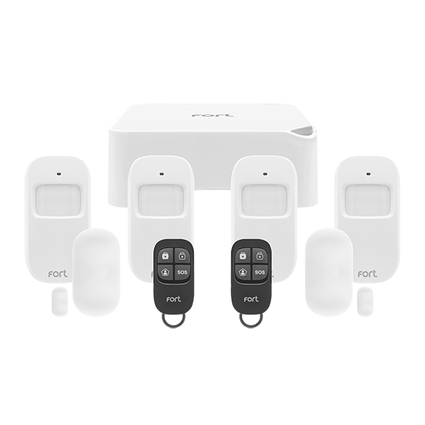 ESP Fort Smart Alarm Kit - 1 X Smart Hub, 4 X PIR, 2 X Door/Window Contact, 2 X Remote Control - ECSPK4, Image 1 of 1