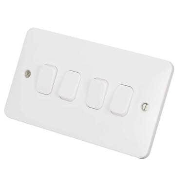 Schneider LWM 10AX 4G 2W Switch White - GGBL1042, Image 1 of 1