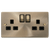 Click Scolmore Deco Ingot 2 Gang 13A 2 Pole Switched Socket - VPAB536BK
