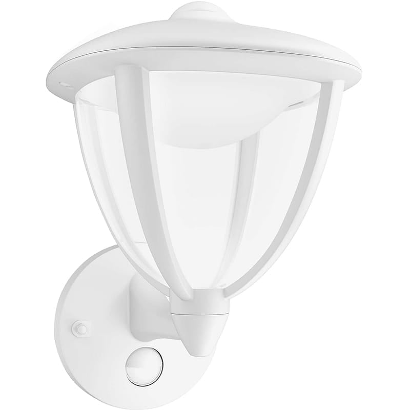 Philips Robin 4.5W Integrated LED Outdoor Wall Lantern with PIR White - Warm White - 154793116, Image 1 of 1