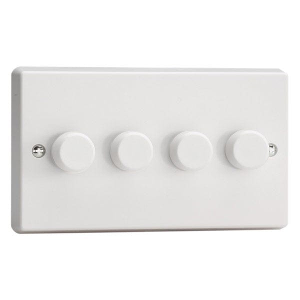 Varilight V-Pro 4 Gang 2-Way 4x120W Dimmer Switch - Classic White - JQDP254W, Image 1 of 1