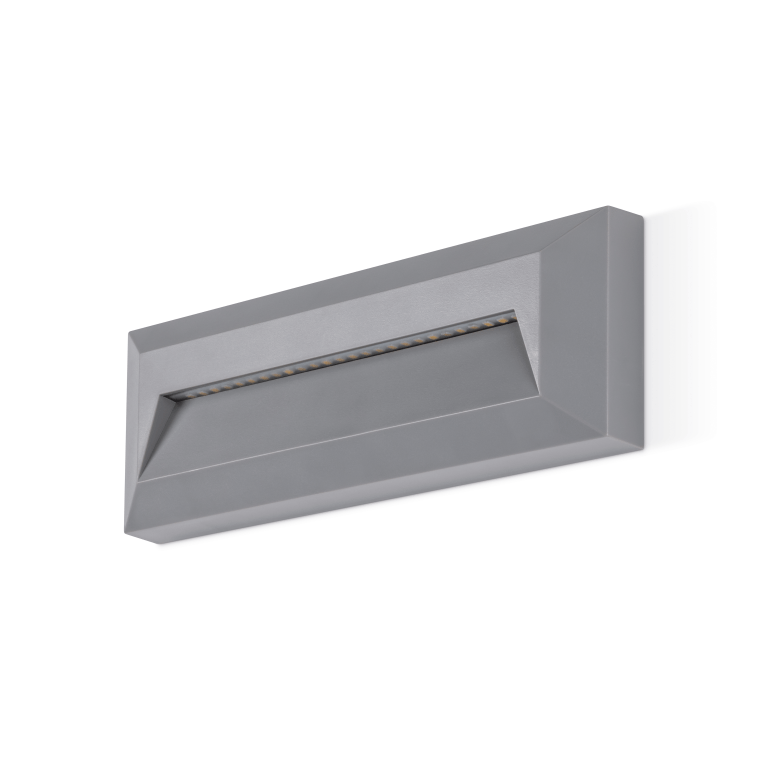JCC 2W 4000K IP65 LED Surface Mount Linear Grey Wall/Path Light JC17
