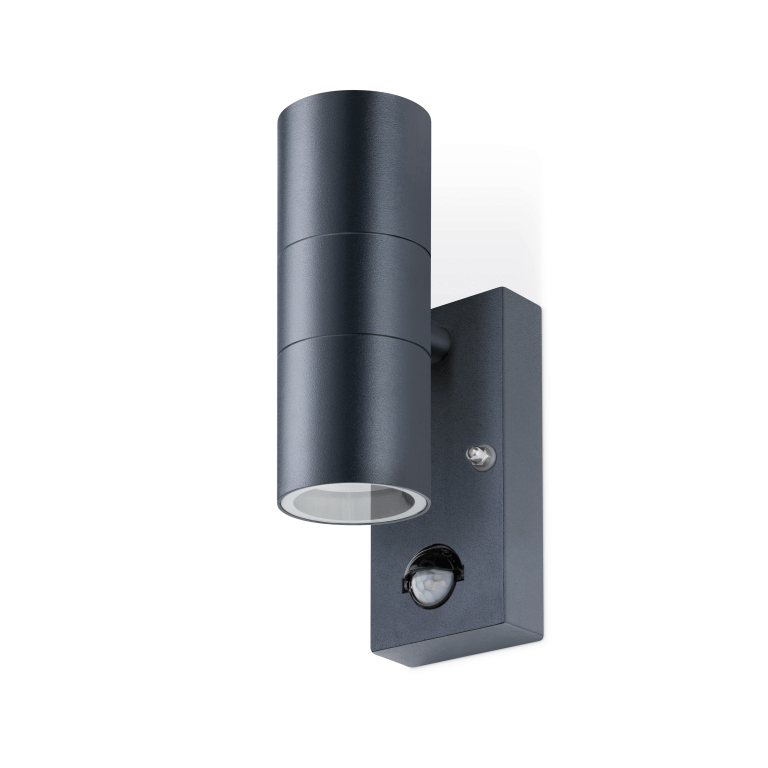 JCC Up/Down Wall Light GU10 with PIR (square base) - JC17063ANTH, Image 1 of 1