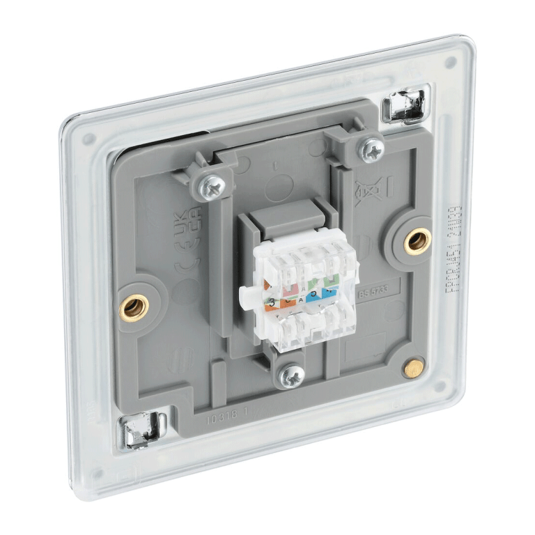 BG Flat Plate Polished Chrome Rj45 Data Skt 1G - FPCRJ451 – ledbulbs.co.uk