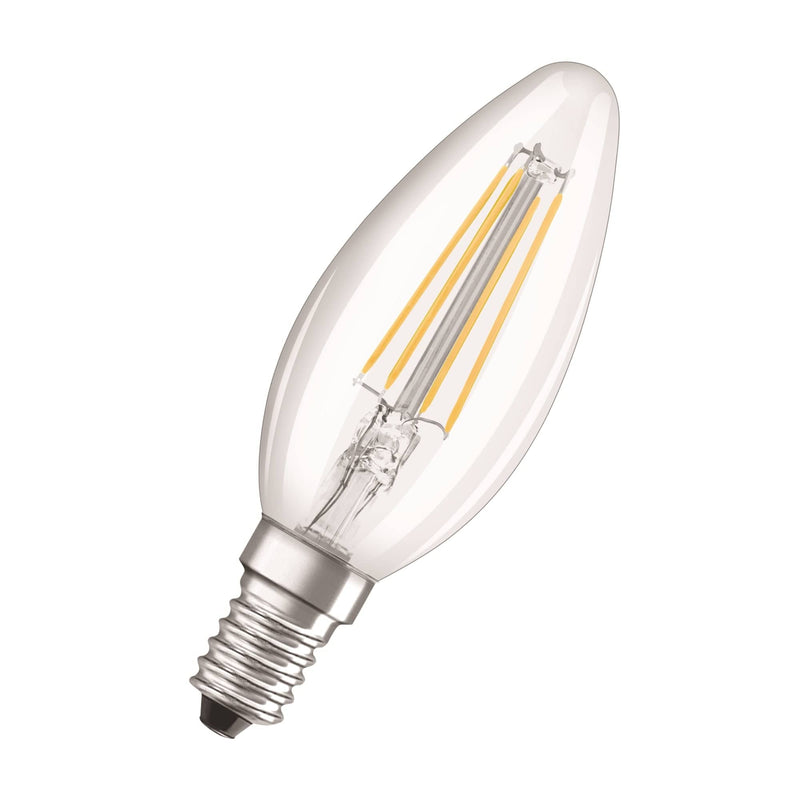 Osram 4W Parathom Clear LED Candle Bulb E14/SES Cool White - 287808-439535, Image 2 of 2