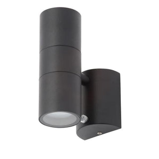 Forum Leto Wall GU10 Up/Downlight with Photocell  IP44 - Black - ZN-34022-BLK