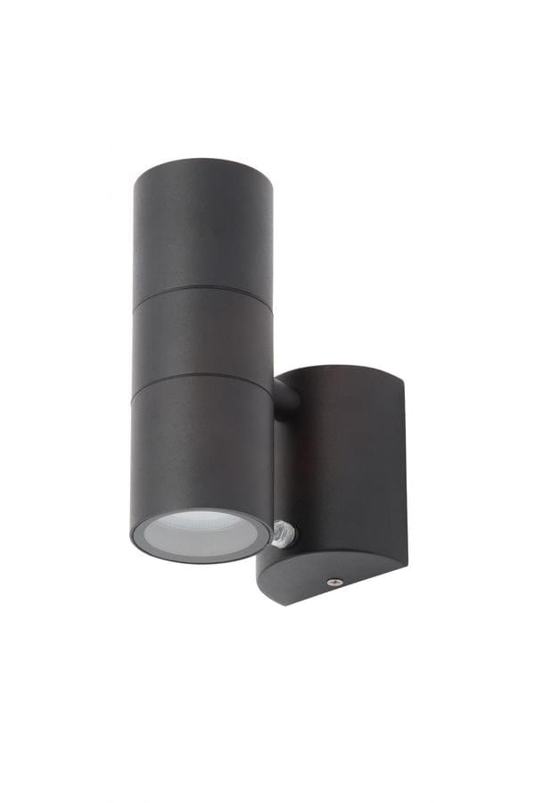 Forum Leto Wall GU10 Up/Downlight with Photocell  IP44 - Black - ZN-34022-BLK, Image 1 of 3