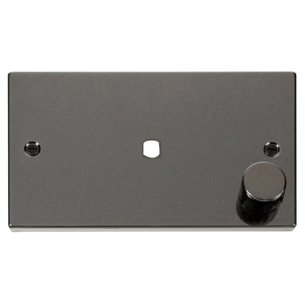 Click Scolmore Deco 1 Gang 1000W 1 Aperture Unfurnished Dimmer Plate and Knob - VPBN185, Image 1 of 1
