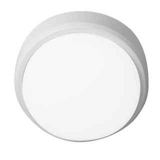 Robus Ohio White/Black Trim 8W Circular Bulkhead - Warm White