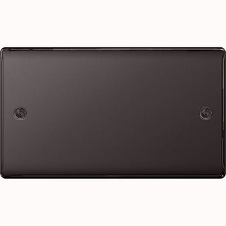 BG Nexus Metal Black Nickel Double Blank Plate - NBN95