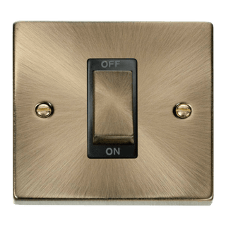 Click Scolmore Deco Ingot 1 Gang 45A 2 Pole Switch - VPAB500BK