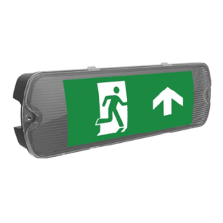 Kosnic Mulu 5W Self-test emergency light & Exit Sign 190lm 6500K Black - EESN0105S65/S-BLK